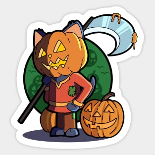 pumpkin cat Sticker